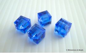 Swarovski Cube Art 5601 Sapphire 6mm